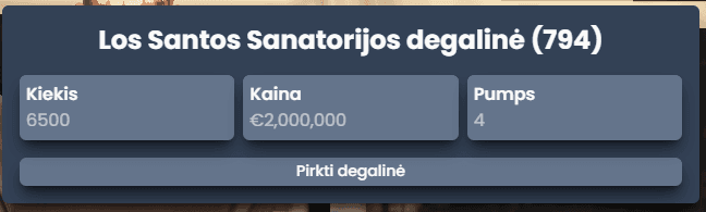 Degalinės pirkimas 1