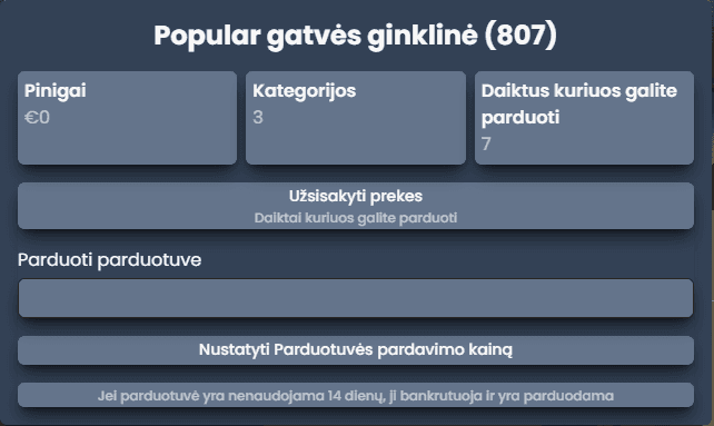 Ginklinės valdymas 1
