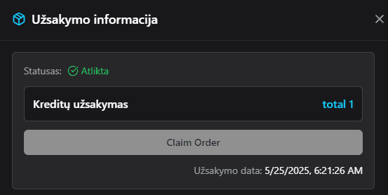 myorder komanda ir užsakymo atsiėmimas 2